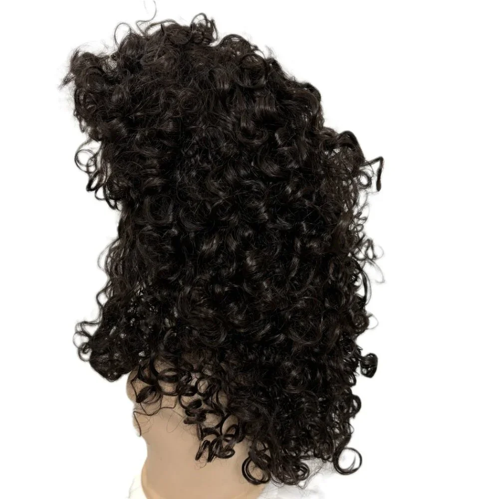 Long Luxe Dark Brown Curly Unisex 80's - pirate - wench New Look Wig NWT NOS